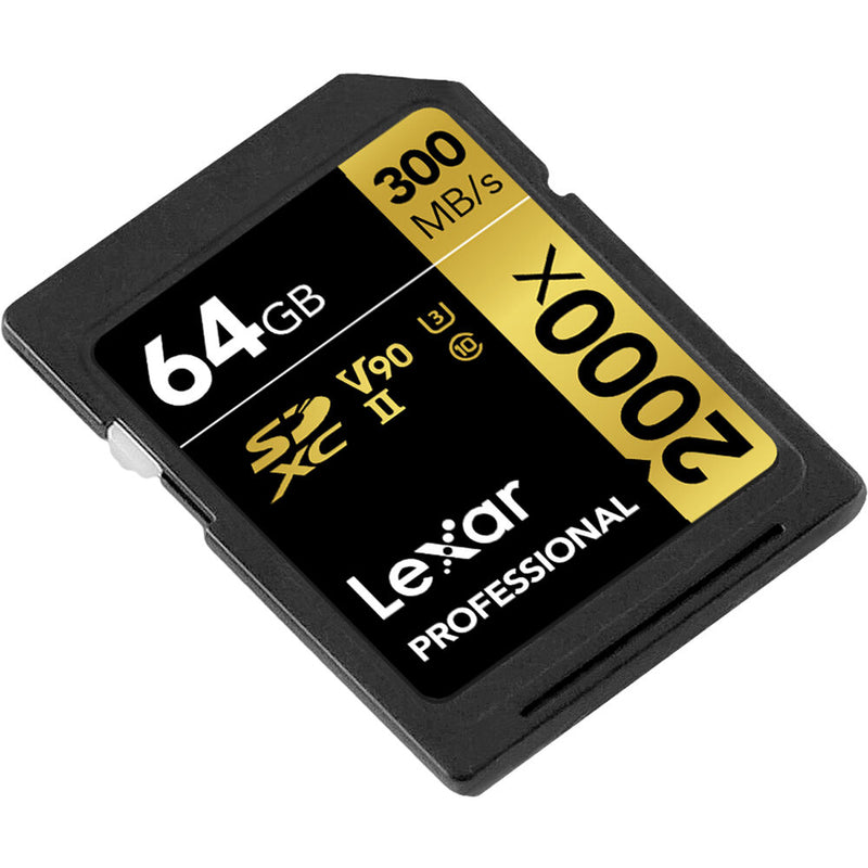 Lexar 64GB Professional 2000x UHS-II SDXC Memory Card