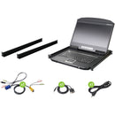 IOGEAR 18.5" Widescreen Short Depth LCD Console With Audio
