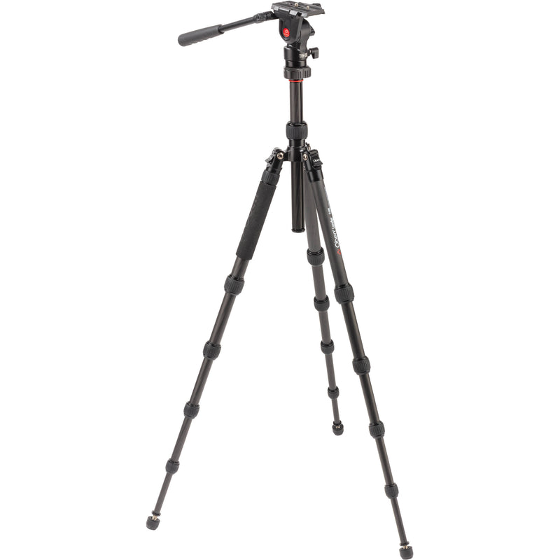 Oben CT-3565 5-Section Carbon Fiber Travel Tripod System & TVH-108 Video Head