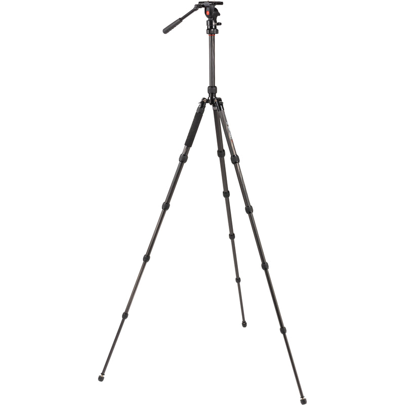 Oben CT-3565 5-Section Carbon Fiber Travel Tripod System & TVH-108 Video Head