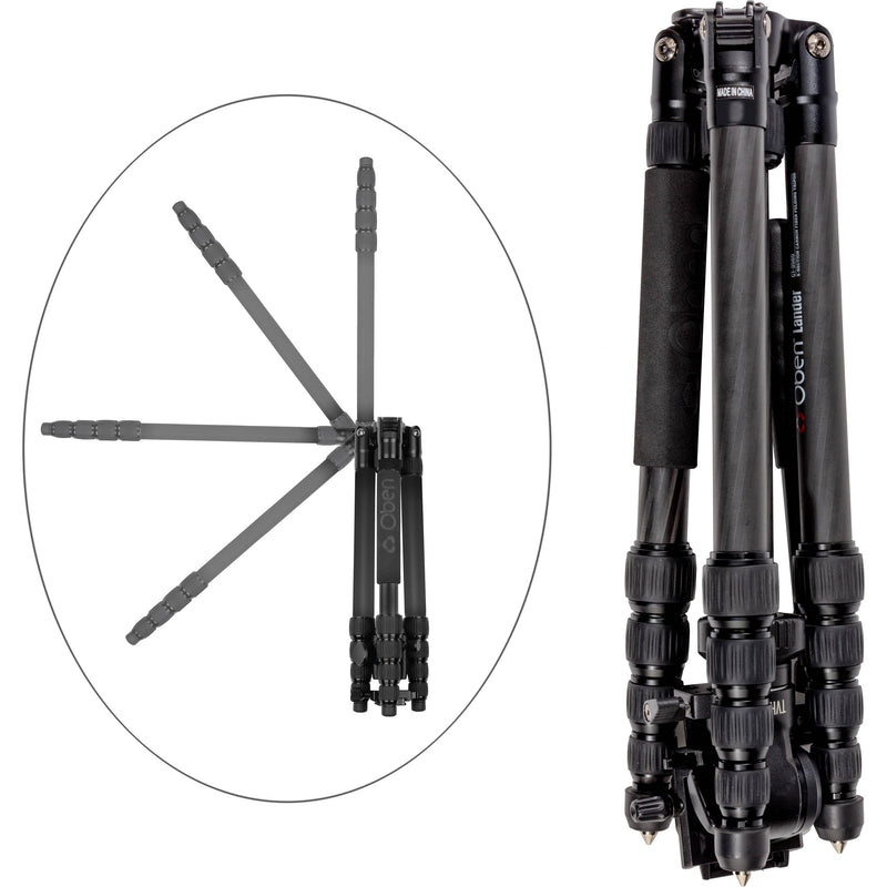 Oben CT-3565 5-Section Carbon Fiber Travel Tripod System & TVH-108 Video Head