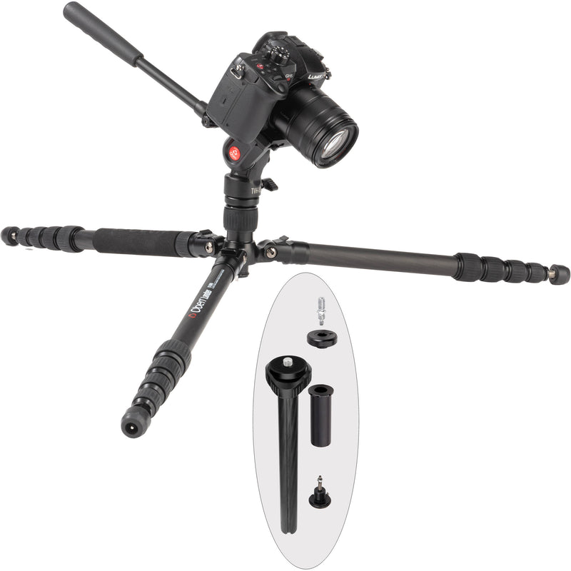 Oben CT-3565 5-Section Carbon Fiber Travel Tripod System & TVH-108 Video Head
