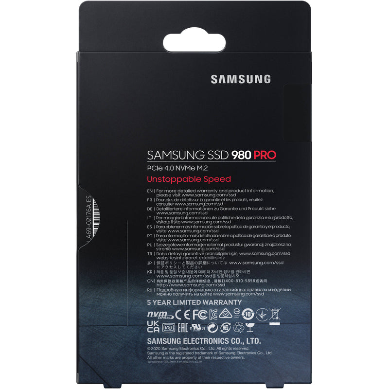 Samsung 1TB 980 PRO PCIe 4.0 x4 M.2 Internal SSD