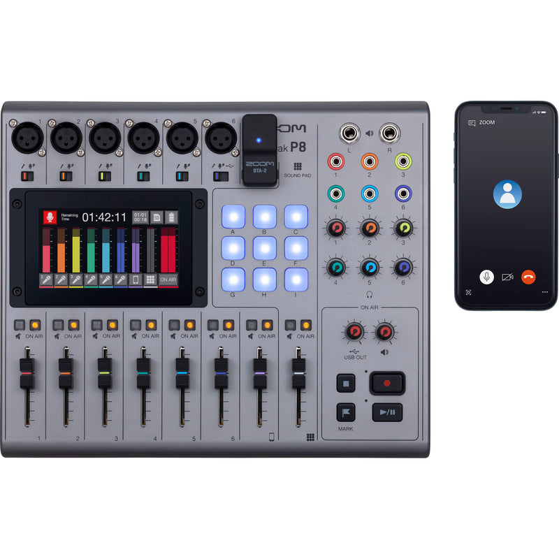 Zoom PodTrak P8 Portable Multitrack Podcast Recorder