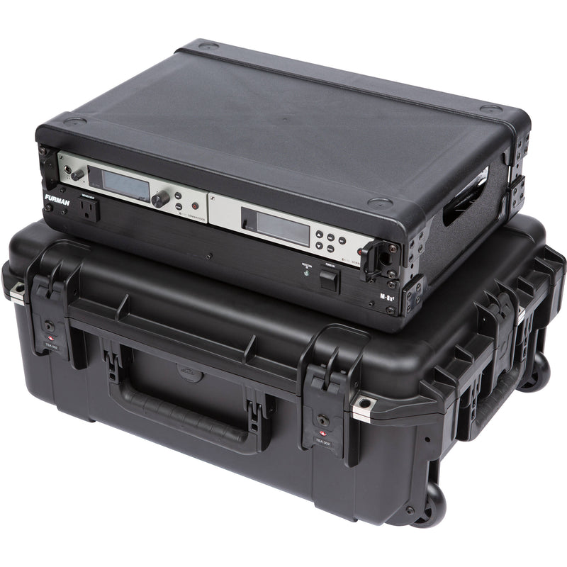 SKB iSeries Injection-Molded 13" Fly Rack with Wheels (2 RU)