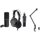 Zoom ZDM-1 Podcast Mic Pack with Headphones, Windscreen, XLR, and Tabletop Stand