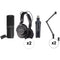 Zoom ZDM-1 Podcast Mic Kit with ZDM-1 Mic, Cable, Stand, and Boom Arm