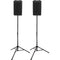 Auray SS-47A-PB Deluxe Lightweight Height-Adjustable Aluminum Speaker Stands with Tripod Base and Carrying Case