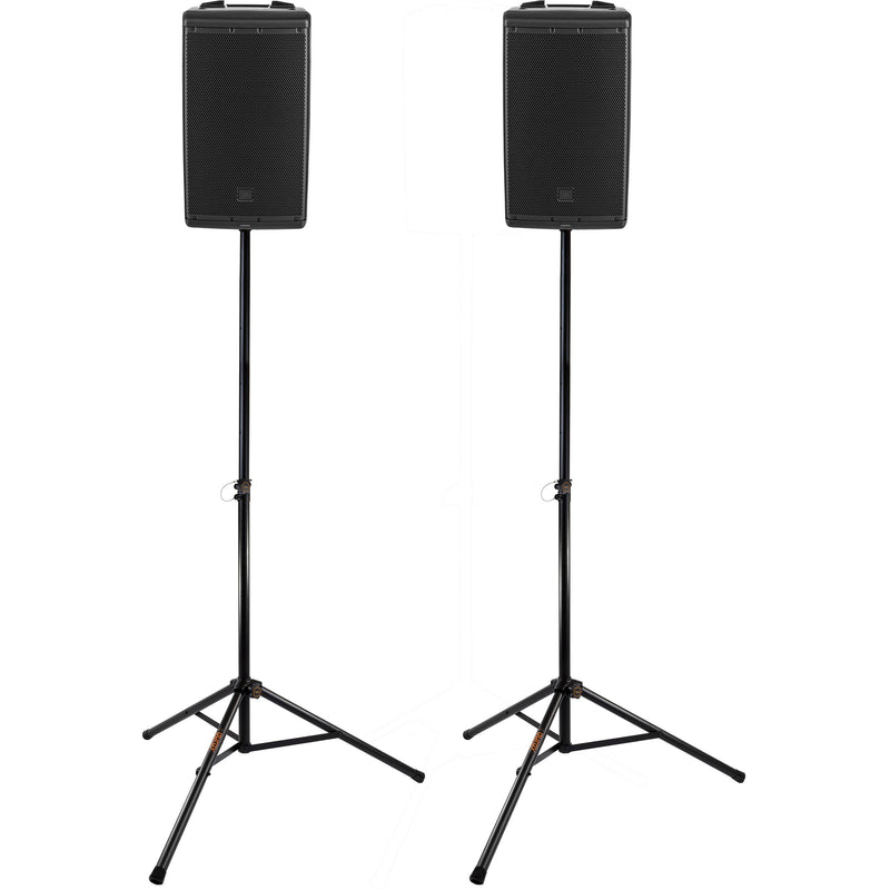 Auray SS-47S-PB Deluxe Height-Adjustable Steel Speaker Stands with Tripod Base and Carrying Case