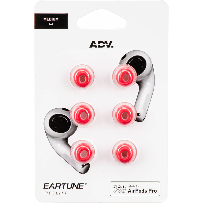 ADV. Eartune Fidelity UF-A Universal-Fit Foam Eartips for AirPods Pro (3-Pack, Medium, Gray)