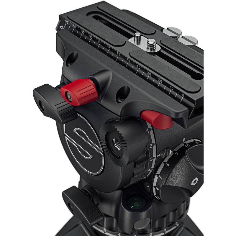 Sachtler aktiv8 Sideload Fluid Head with SpeedLevel & 7-Step Drag for Select Sachtler Tripods (75mm)