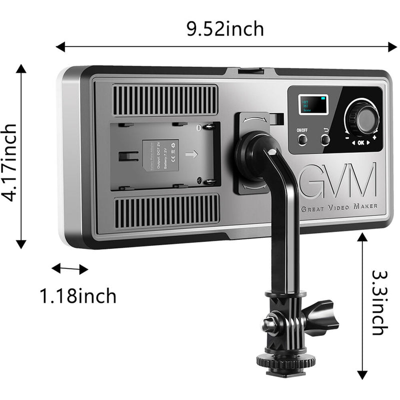 GVM 162 RGB LED On-Camera Light with Bluetooth App Control