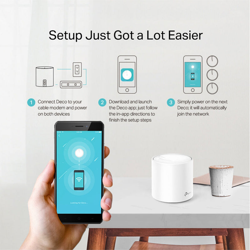 TP-Link Deco X20 AX1800 Wireless Dual-Band Gigabit Mesh Wi-Fi System (3-Pack)