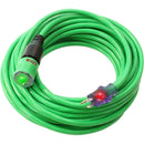 Century Wire and Cable 12/3 AWG SJTW Pro Lock Extension Cord with CGM (Green, 100')