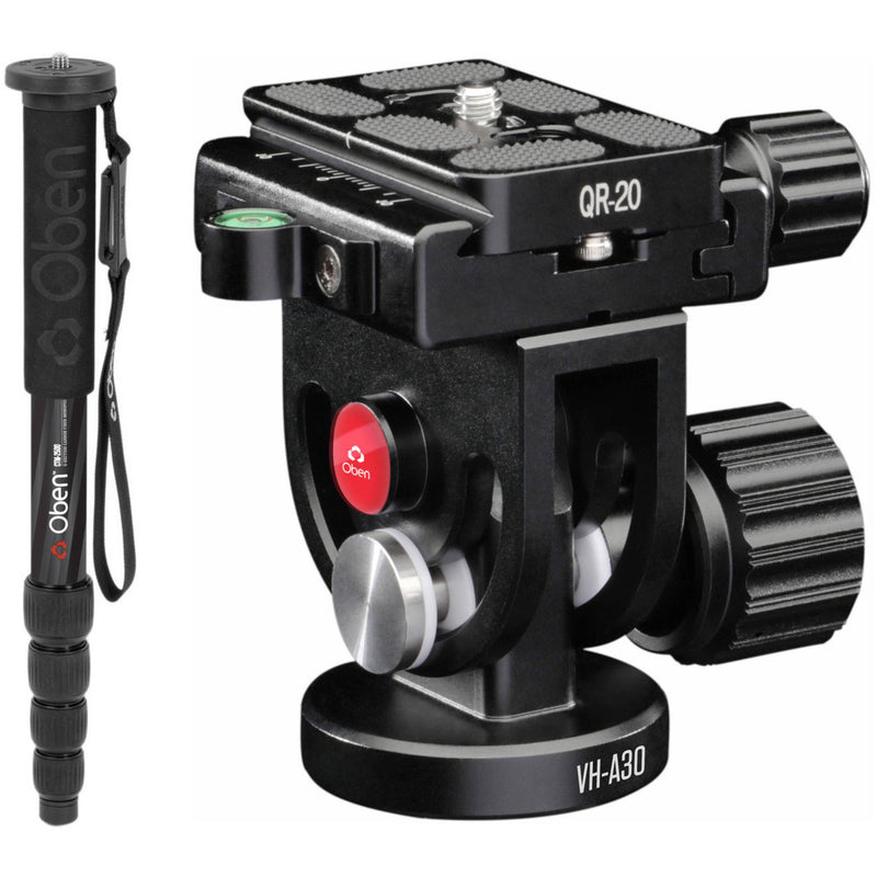 Oben CTM-2600 6-Section Carbon Fiber Monopod with VH-A30 Tilt Head Kit