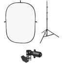 Angler 5x7' Collapsible Background Kit (Black/White)