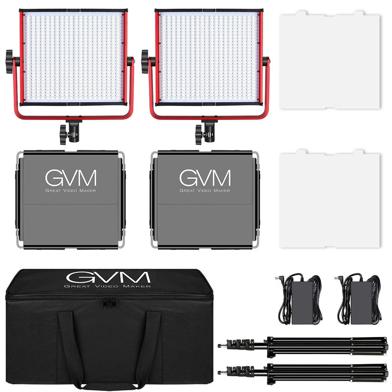 GVM 520LS-R Bi-Color LED 2-Panel Kit (Red)