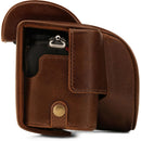 MegaGear Ever Ready Top Grain Leather Case for Nikon Z 50 with 16-50mm Lens (Brown)