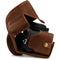 MegaGear Ever Ready Top Grain Leather Case for Nikon Z 50 with 16-50mm Lens (Brown)