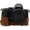 MegaGear Ever Ready Top Grain Leather Case for Nikon Z 50 with 16-50mm Lens (Brown)