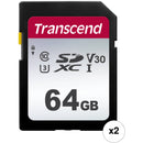 Transcend 64GB 300S UHS-I SDHC Memory Card (2-Pack)