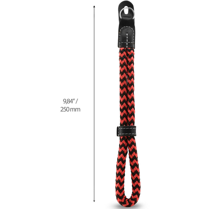 MegaGear DSLR Camera Cotton Wrist Strap -Small (Black/Red)