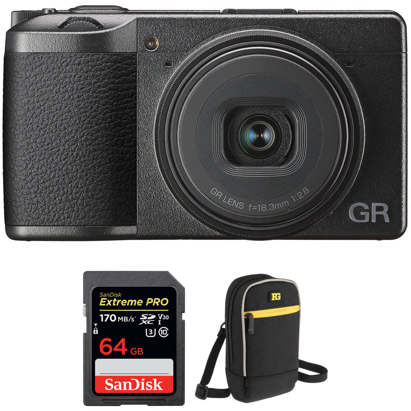 Ricoh GR III Digital Camera with Extra Battery Kit