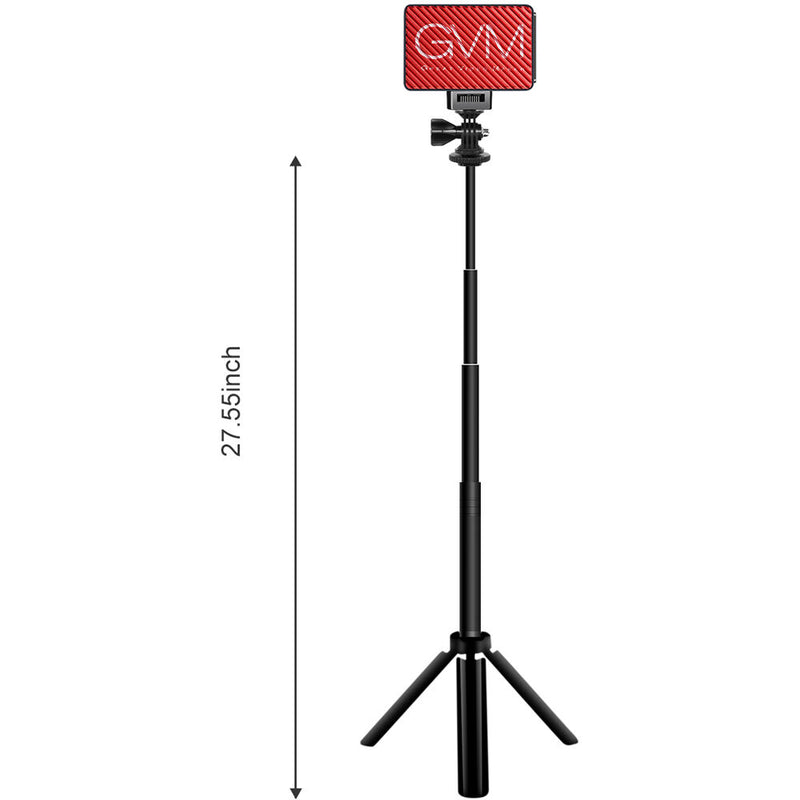 GVM Variable-Color On-Camera LED Light Kit with Mini Tripod & Suction Mount