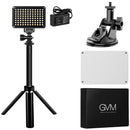 GVM Variable-Color On-Camera LED Light Kit with Mini Tripod & Suction Mount