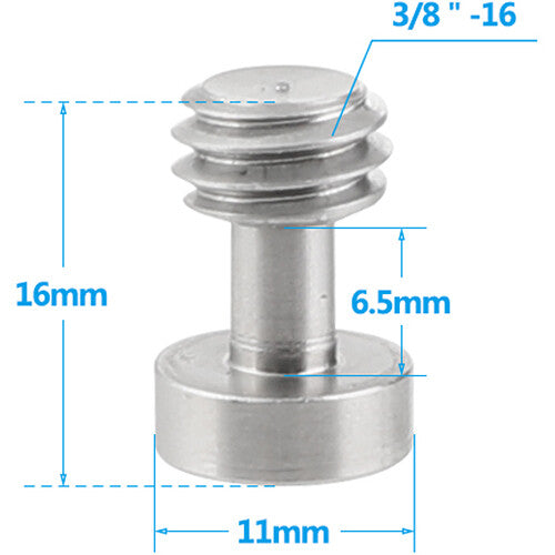 CAMVATE 3/8"-16 Captive Allen Screws for Grooved Baseplates (5-Pack)