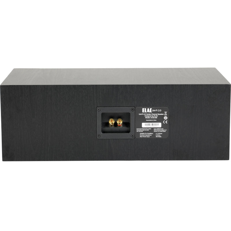 ELAC Uni-Fi 2.0 UC52 3-Way Center Channel Speaker (Black)