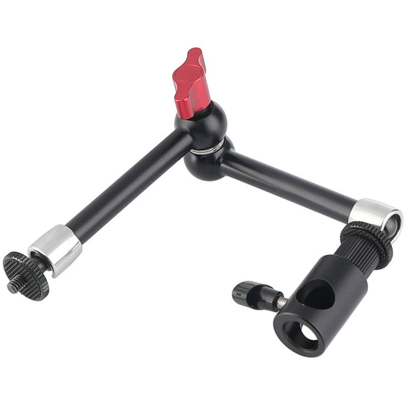 CAMVATE 11" Magic Arm with Stainless Steel Joints, Red Lock & Light Stand Adapter