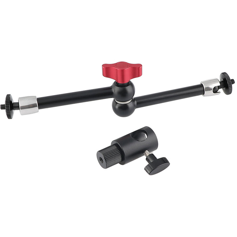 CAMVATE 11" Magic Arm with Stainless Steel Joints, Red Lock & Light Stand Adapter