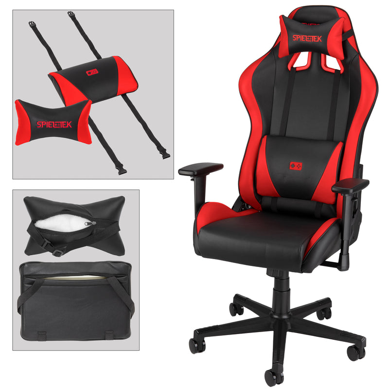 Spieltek 200 Series Gaming Chair (Black/Red)