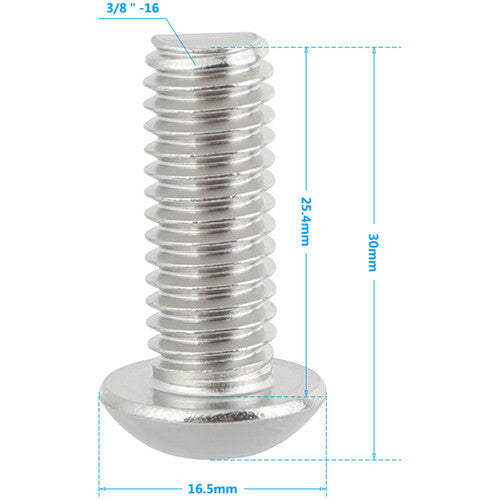 CAMVATE 3/8"-16 Allen Screws with 1" Thread Length (2-Pack)