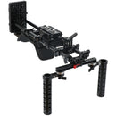 CAMVATE Shoulder Mount Rig With Manfrotto-Style Baseplate, Dual Rosette Cheese-Type Handgrip And Lens Suppor