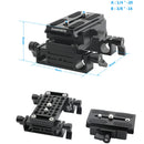 CAMVATE Shoulder Mount Rig With Manfrotto-Style Baseplate, Dual Rosette Cheese-Type Handgrip And Lens Suppor
