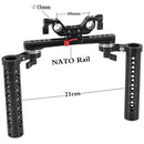 CAMVATE Shoulder Mount Rig With Manfrotto-Style Baseplate, Dual Rosette Cheese-Type Handgrip And Lens Suppor