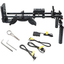 CAMVATE Shoulder Mount Rig With Manfrotto-Style Baseplate, Dual Rosette Cheese-Type Handgrip And Lens Suppor