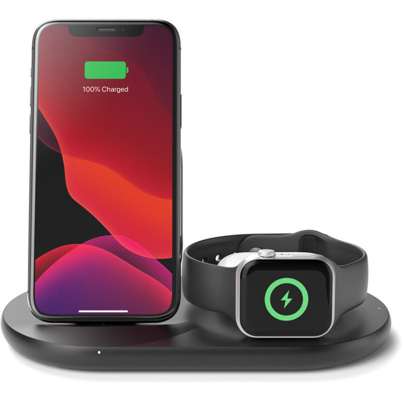 Belkin BOOST CHARGE 3-in-1 Wireless Charger for Apple Devices (Black)