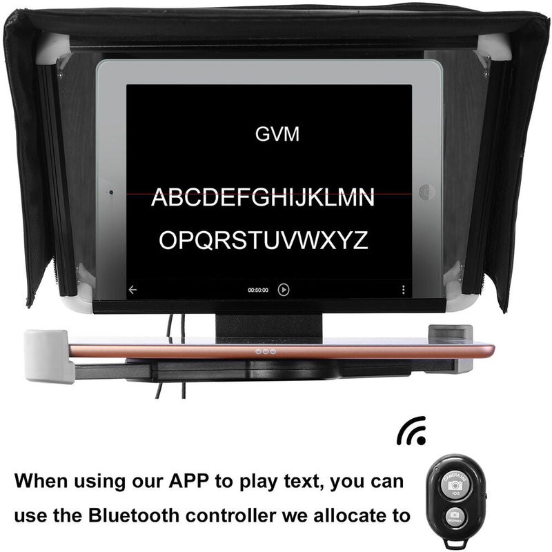 GVM Teleprompter TQ-M for Tablets and Smartphones with Remote Control & App