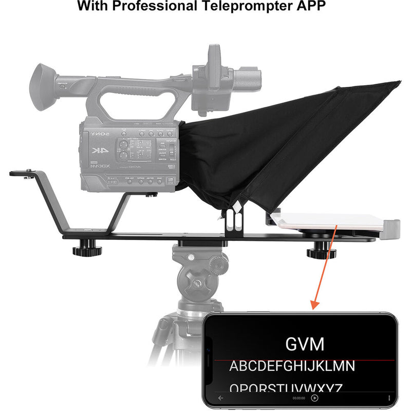 GVM Teleprompter TQ-M for Tablets and Smartphones with Remote Control & App