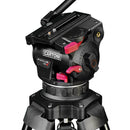 Cartoni Focus 10 Fluid Head Kit with 2-Stage Aluminum SmartStop SDS Tripod (100mm)