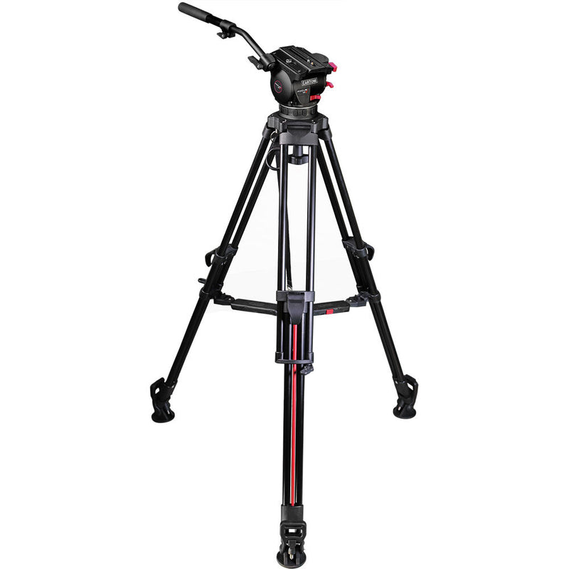 Cartoni Focus 10 Fluid Head Kit with 2-Stage Carbon Fiber SmartStop SDS Tripod (100mm)