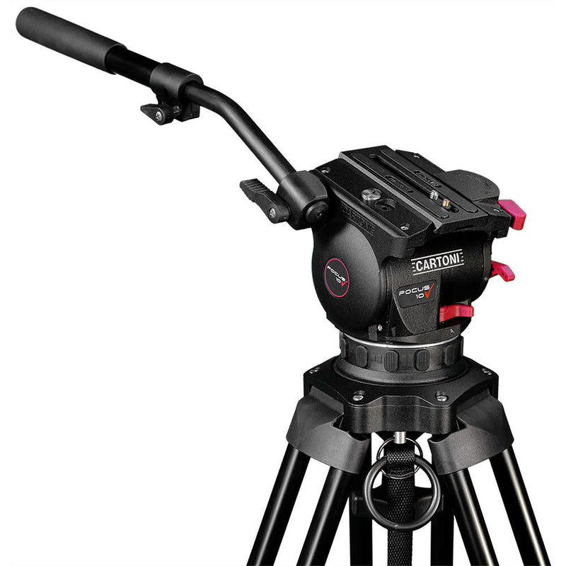 Cartoni Focus 10 Fluid Head Kit with 2-Stage Carbon Fiber SmartStop SDS Tripod (100mm)