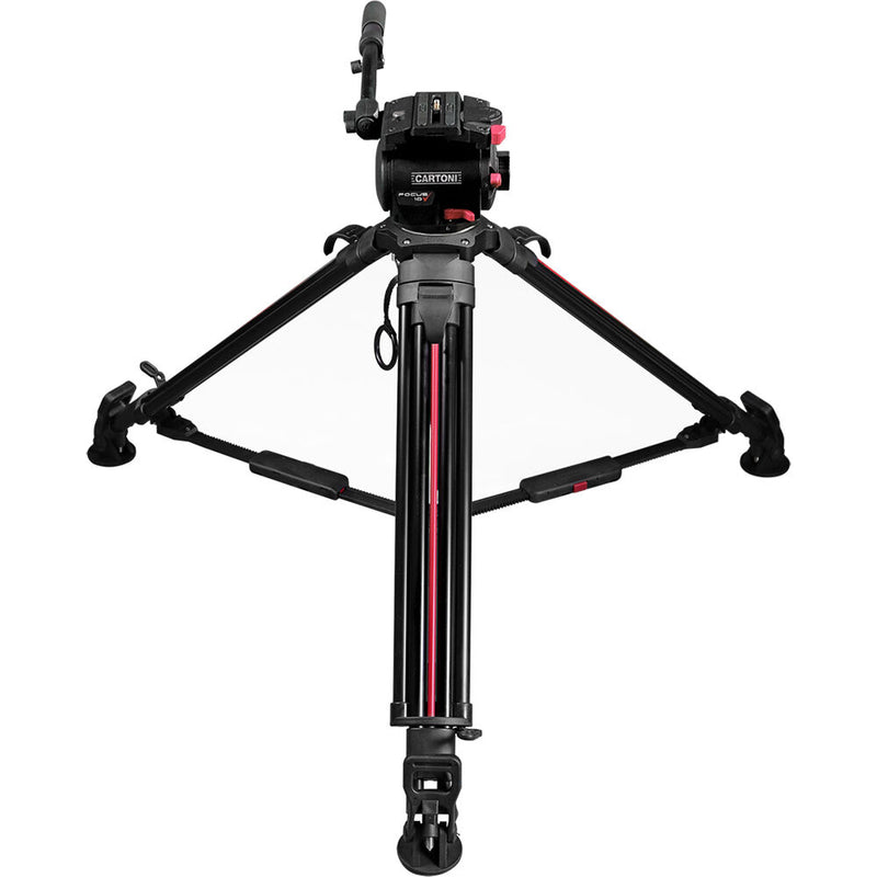 Cartoni Focus 10 Fluid Head Kit with 2-Stage Carbon Fiber SmartStop SDS Tripod (100mm)