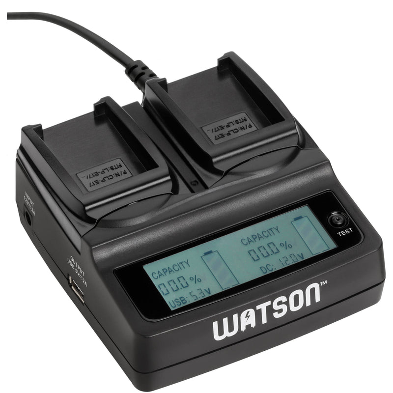 Watson Duo LCD Battery Charger for Canon LP-E17 Rechargeable Battery