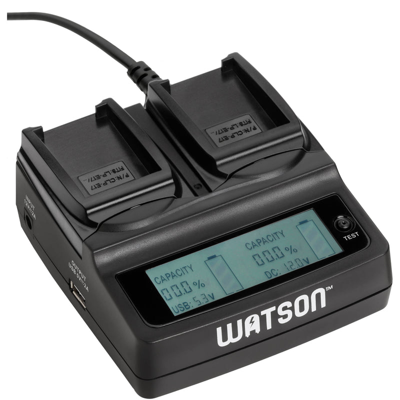 Watson Duo LCD Battery Charger for Canon LP-E17 Rechargeable Battery