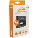 Jupio 8-Slot USB Octo Charger with LCD for Rechargeable AA and AAA Batteries