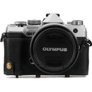 MegaGear Ever Ready Leather Case and Strap for Olympus OM-D E-M5 Mark III (Black)
